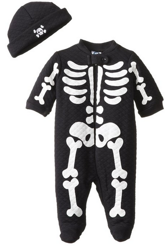 Gerber Baby Sleep N Play and Cap Skeleton #CostumesForBaby #LastMinuteIdeas