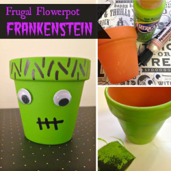 Halloween Crafts for Kids, Frankenstine Flower Pot, #Halloween, #DIY, #Craft