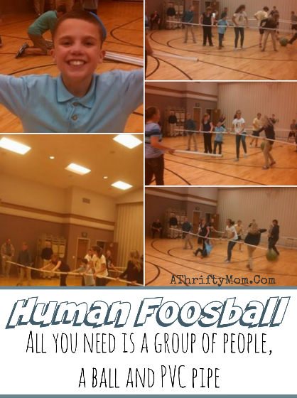 Human Foosball with PVC Pipe, quick and easy game for family reunions, youth groups or family reunions #GroupGames