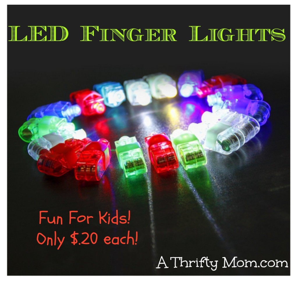 LED Finger Lights for Kids Only $.20 Each! Fun for Trick or Treating! Fun, Cheap Prizes for Kids!