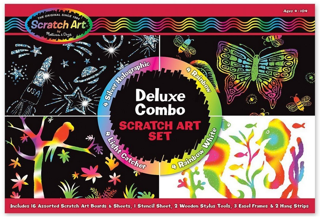 Melissa & Doug Deluxe Combo Scratch Art Set #FunForKids #GiftIdeaForKids
