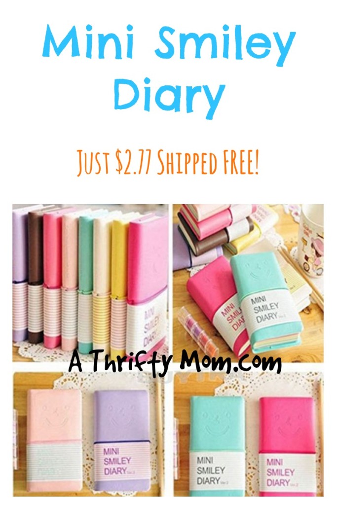 Mini Smily Diary Only $2.77 Free Shipping #GiftIdea