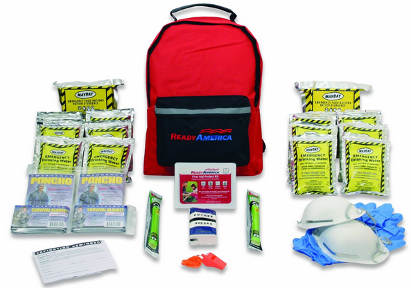 Ready America Grab n' Go Emergency Kit, 2 Person, 3 Day Backpack #72HrKit  Be Ready for Your Next Emergency