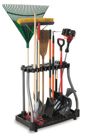 Rubbermaid Deluxe Tool Tower Rack with Casters - Holds 40 Tools #GarageStorageSolutions