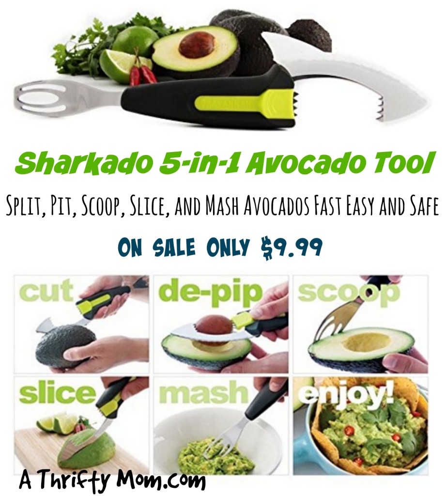 Sharkado 5-in-1 Avocado Tool - Everything you need to enjoy your avocado! -Split, Pit, Scoop, Slice, and Mash #GiftIdeas #StockingStuffer #AvocadoLove