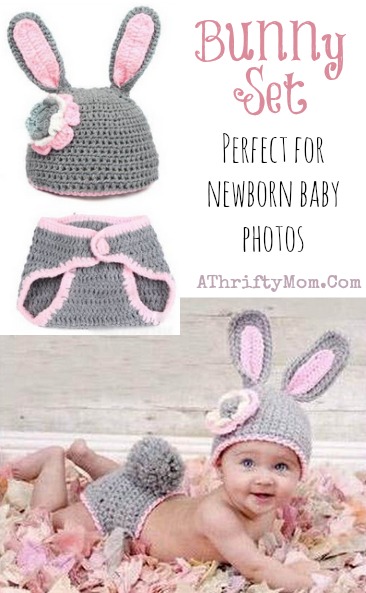bunny outfit for newborn photos, Newborn photo ideas, baby photo props