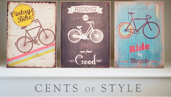 cents of style bike sign