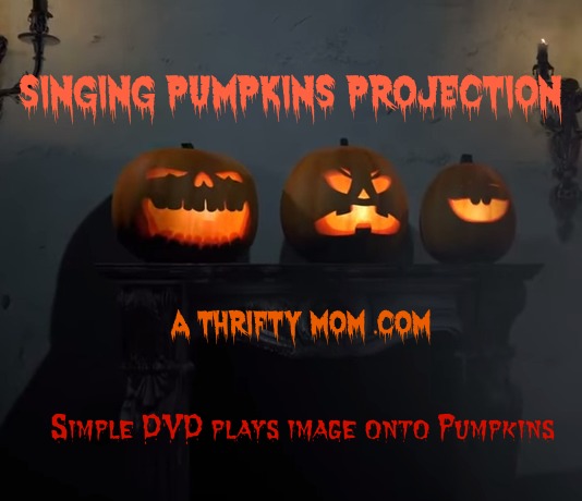 singing pumpkin projection