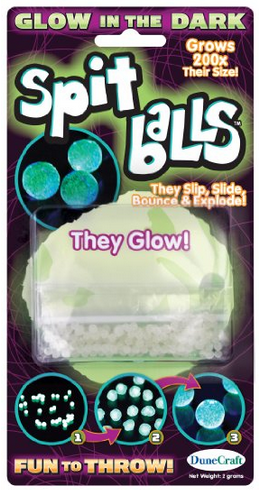 spit balls glow in the dark