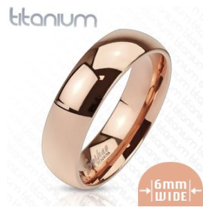 titanium gold wedding band ring