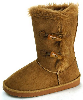Alpine Swiss Womens Shearling 2 Toggle Button Fur Boots On Sale $24.99! #Warm&Comfy #Sale