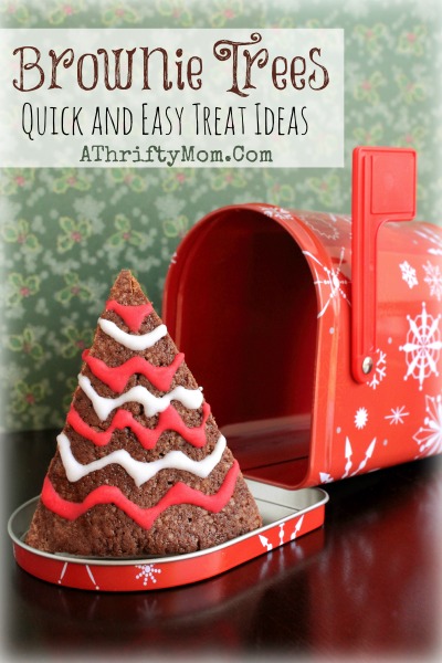 Brownie Christmas Trees, Quick and Easy Christmas recipe perfect for Neighbor gifts or Holiday party food