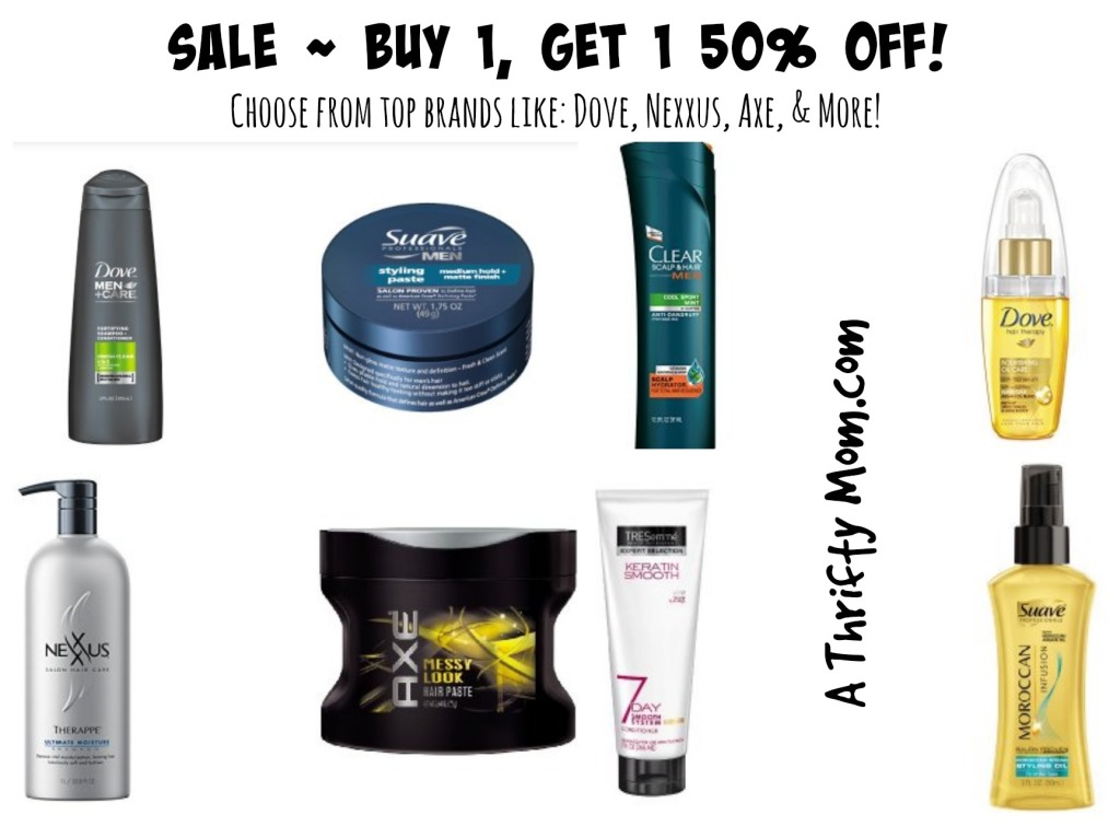 Buy 1, Get 1 50 Off Hair Care Products and More! - Choose From Top Brands