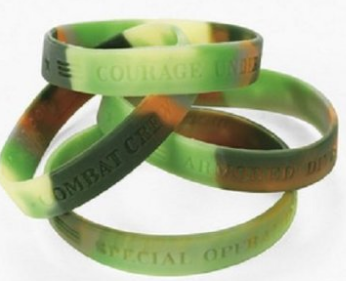 Camo Army Bracelets, makes a great party favor or stocking stuffer, Hunting and Fishing gift ideas
