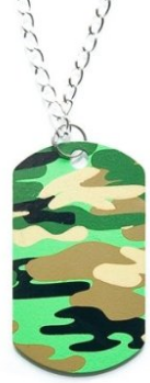 Camo dog tags, makes a great party favor or stocking stuffer, Hunting and Fishing gift ideas