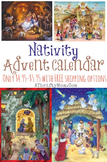 Christian Nativity themed Advent Calendars for Christmas, religious Advent Calendar