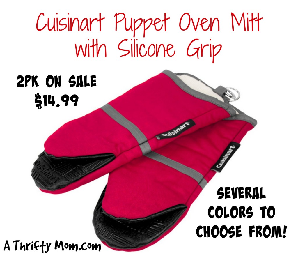 Cuisinart Puppet Oven Mitt with Silicone Grip 2pk On Sale $14.99 #ChristmasGiftForMom #GiftIdea