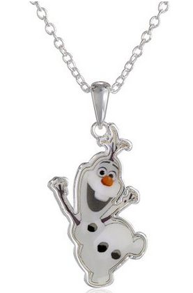 Disney Frozen Silver-Plated Olaf Pendant Necklace #StockingStufferForGirls