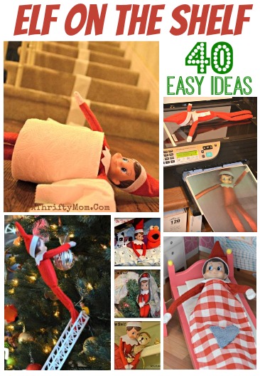 Elf On The Shelf Ideas, 40 Quick and Easy ideas for your Elf This Christmas, What to do with your Elf On The Shelf