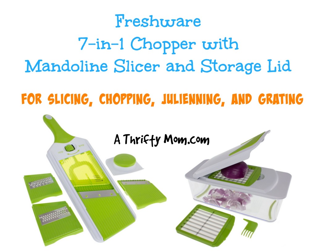 Freshware 7-in-1 Chopper with Mandoline Slicer  - For Slicing, Chopping, Julienning, and Grating #GiftIdea