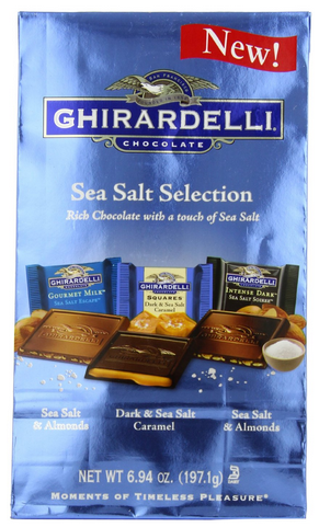 Ghiradelli Squares Sea Salt - Assorted Dark Caramel, Dark Soiree, Milke Sea Salt - Amazon Coupon Deal #ChristmasGiftIdea #StockingStuffer #GiftForTeachers