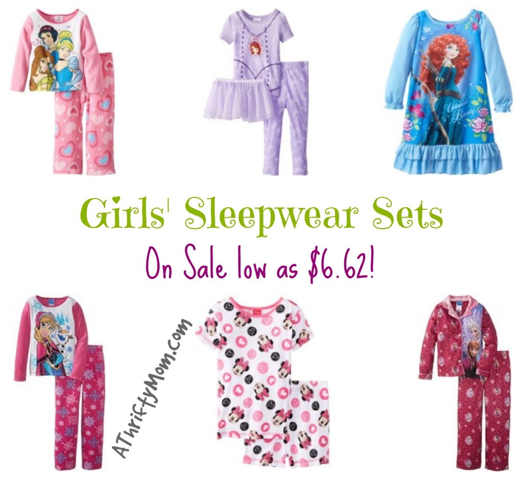 Girls' Sleepwear Sets On Sale low as $6.62 #ChristmasPajamas #GiftForGirls