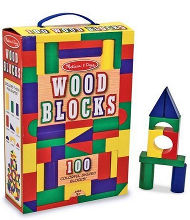 Melissa & Doug 100-Piece Wood Blocks Set #GiftForKids