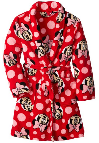 Minnie Mouse Pink Dots Bathrobe #GirlsSleepwearSale #ChristmasPajamas