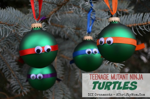 Teenage mutant ninja turtles ornaments DIY Christmas Ornaments, Easy Low cost Christmas Crafts for kids, Party Ideas, Party Crafts TMNT