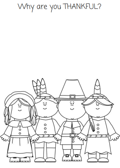 Thanksgiving coloring page What Are You Thankful For