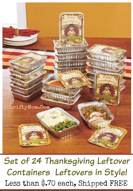 Thanksgiving leftover containers, set of 24 makes them less than 70 cents each with FREE shipping