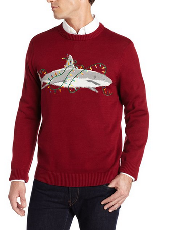 Ugly Christmas Sweater - Shark in Christmas Lights Only $29.99 #ChristmasSweater