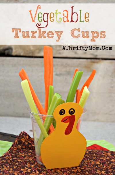 Vegetable Turkey Cups ~ Healthy Snack Ideas for Kids Fall Parties #Hacks #DIY