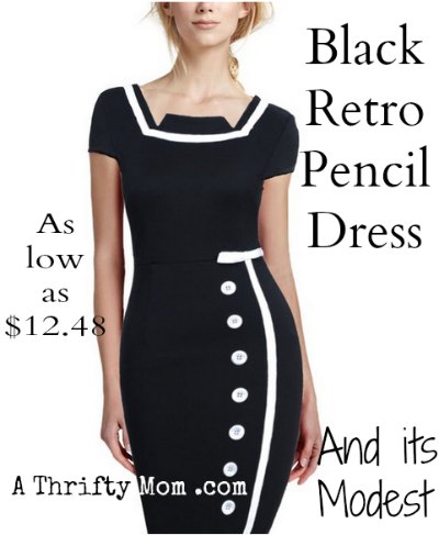 black pencil dress modest