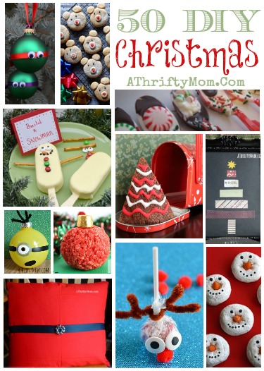 50 Christmas DIY Ideas, Christmas Recipes, Christmas Crafts, Ornaments, Kids Crafts, Neighbor Gift Ideas... Everything Christmas in one spot