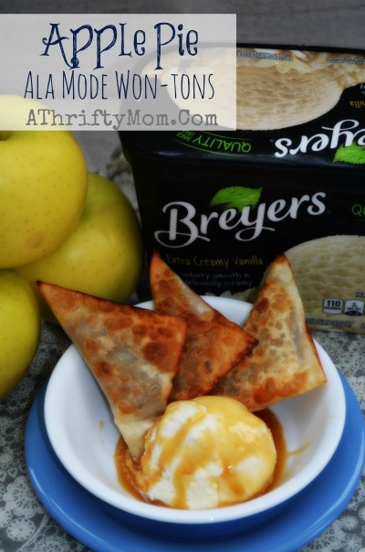 BREYERS APPLE PIE A LA MODE WONTONS recipe, This is a twist on the traditional apple pie recipe that is amazing