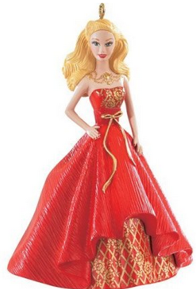 Barbie 2014 Christmas Ornament, Collector 2014 Holiday Barbie Doll