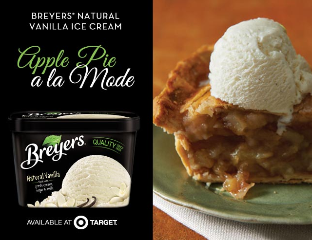 Breyers Ice Cream on sale at target plus an amazing Apple Pie recipe