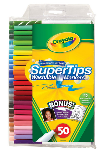 Crayola 50ct Washable Super Tips with Silly Scents