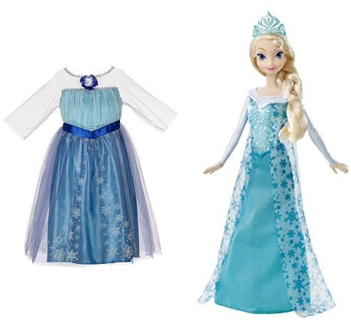 Disney Frozen Elsa Enchanting Dress and Sparkle Princess Doll $19.99 #Frozen #ChristmasMustHaves #GiftsForGirls