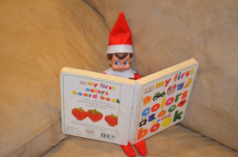 Elf On the Shelf Ideas, Easy Elf On The Shelf Ideas. reading a book