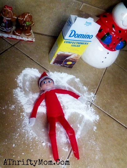 Elf on the Shelf easy ideas, What to do with your Elf, Silly Ideas for your Christmas Elf on the Shelf day 1 .jpf