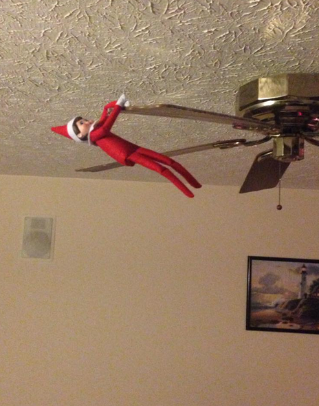 Elf on the Shelf easy ideas, What to do with your Elf, Silly Ideas for your Christmas Elf on the Shelf day 10 .jpf