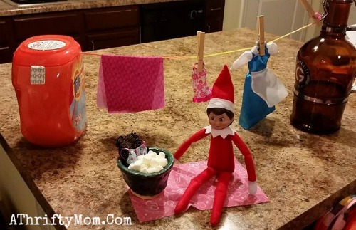 Elf on the Shelf easy ideas, What to do with your Elf, Silly Ideas for your Christmas Elf on the Shelf day 13 .jpf