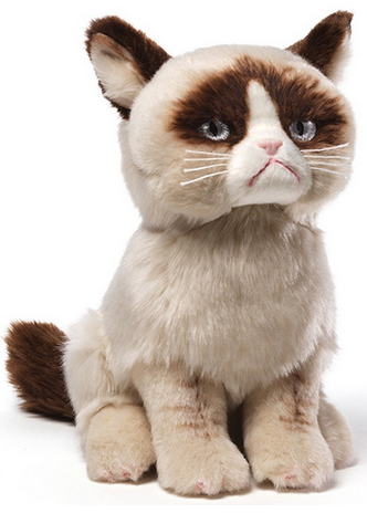 Grumpy Cat Plush Stuffed Animal #GagGift #WhiteElephantGift