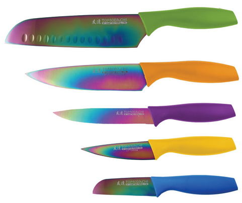 Hampton Forge Tomodachi Titanium 5-Piece Knife Set #PrimeShipping #LastMinuteGiftIdea