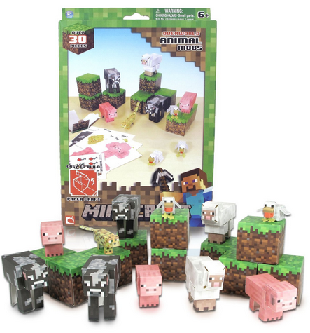 Minecraft Papercraft Animal Mobs Set - Over 30 Pieces #GiftForKids #LastMinuteGiftIdeas #Minecraft