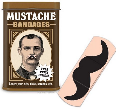 Mustache Bandages #GagGift #WhiteElephantGift