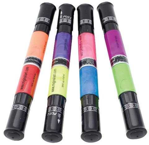 Nail Art Fingernail Polish Kit - 8 Neon Colors (4 Pen Brushes) #GiftForTeens #StockingStuffer