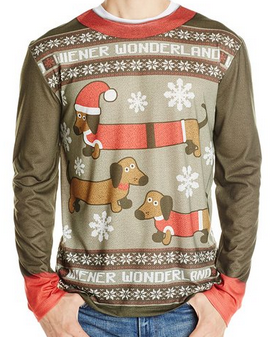 ugly christmas sweaters for a Holiday party, Faux Ugly Sweater is really a comfortable t shirt, Where for find an Ugly Sweater Gag Gift